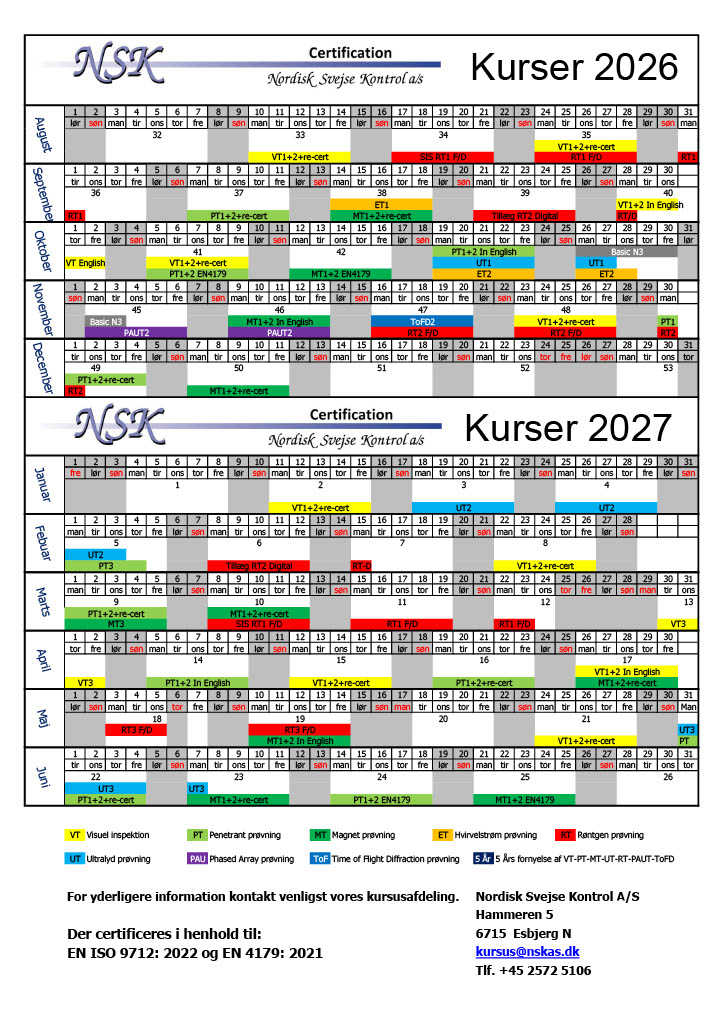 NDT kurser